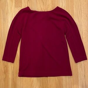 NWOT Maroon red ann taylor petite 3/4 length sleeve top